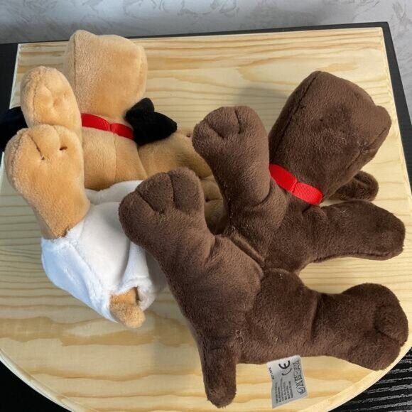 Retro Pound Puppies Plush Dog Pair With Collars & Diaper - Picture 5 of 6
